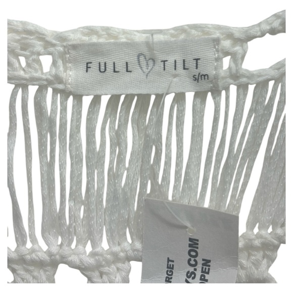 Full Tilt Ivory Crochet Fringe Top - Picture 6 of 7